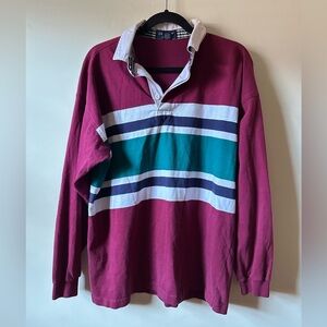 Vintage 90s Gant Rugger Cotton Rugby Long Sleeve
